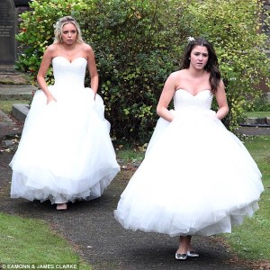 Sian and Sophie wedding dresses, Coronation Street lesbian media