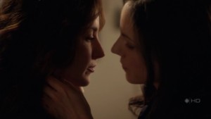 Being Erica Lesbian Scene, Erin Karpluk and Anna Silk Lesbian Kiss lesmedia