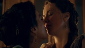 Lucy Lawless and Jaime Murray Lesbian Kiss, Spartacus Gods of the Arena Watch Online lesmedia