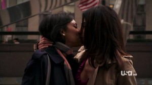 Marsha Thomason and Moran Atias Lesbian Kiss, White Collar Watch Online lesbian media